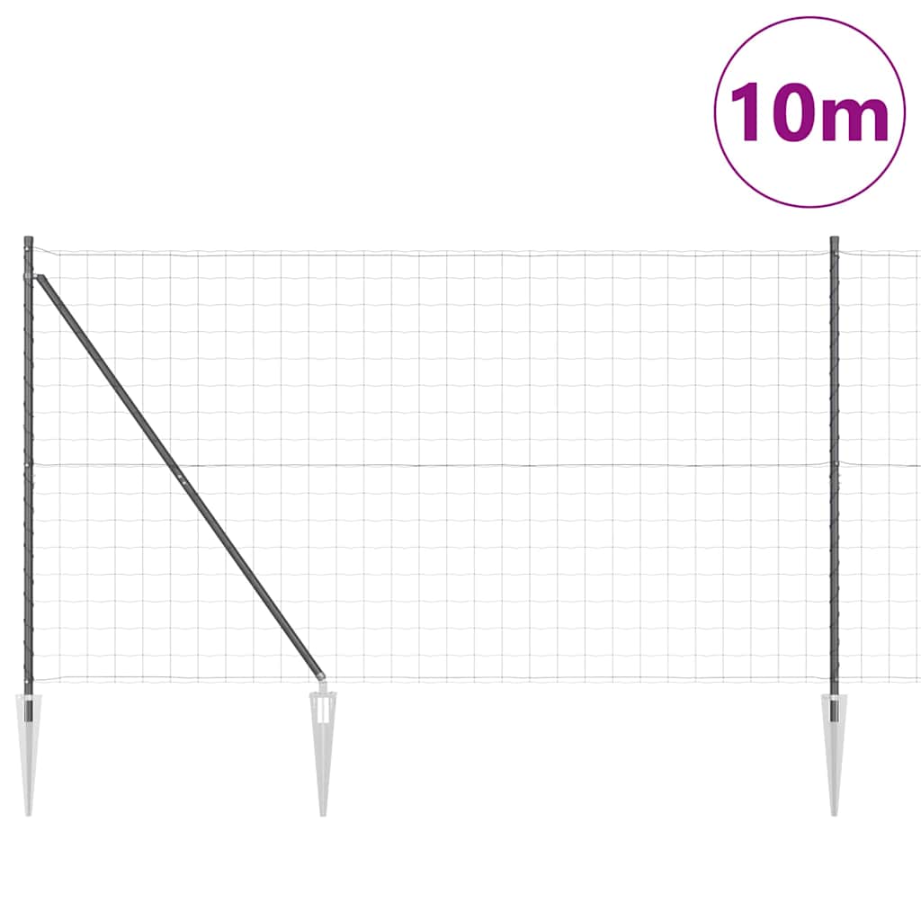 vidaXL Ogrodzenie z drutu spawanego z kolcami 10 x 1,6 m (S x W)
