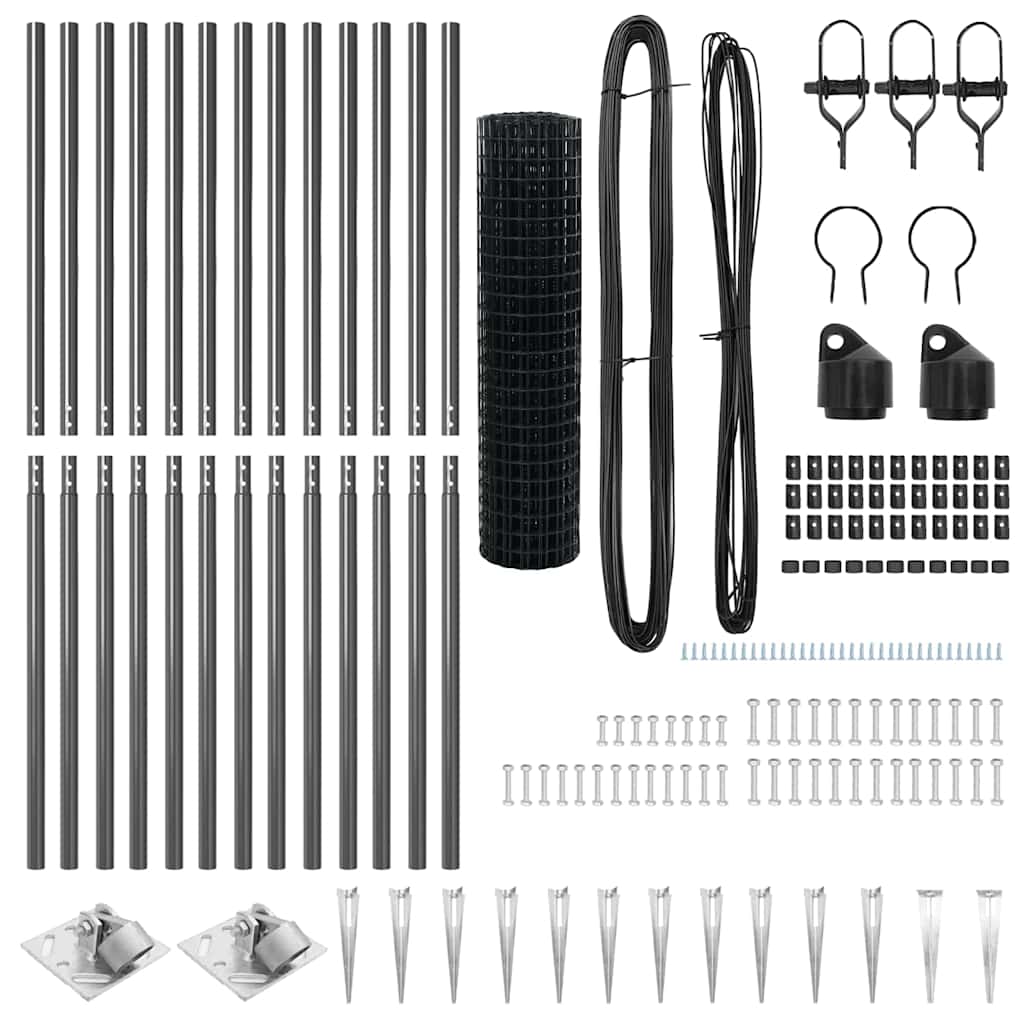 vidaXL Ogrodzenie z drutu spawanego z kolcami 25 x 1,2 m (S x W)