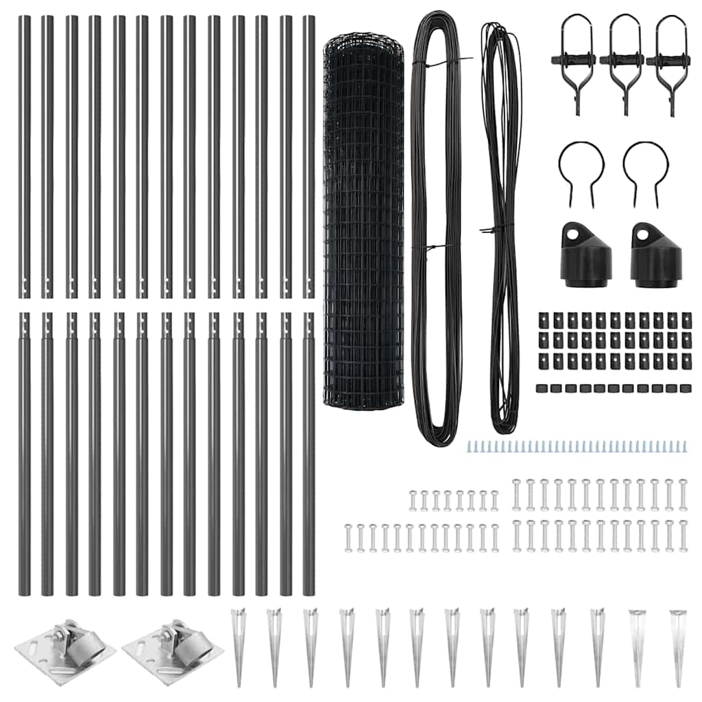 vidaXL Ogrodzenie z drutu spawanego z kolcami 25 x 1,2 m (S x W)