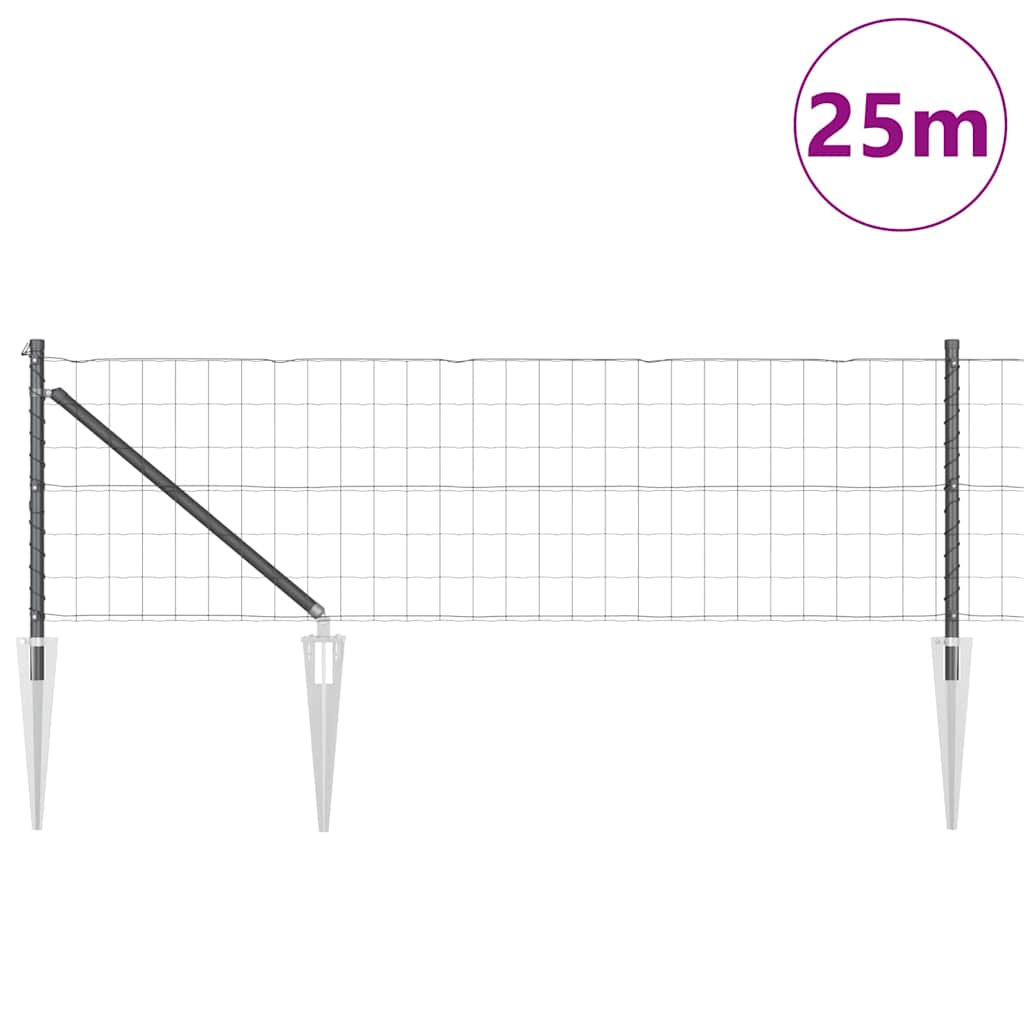vidaXL Ogrodzenie z drutu spawanego z kolcami 25 x 0,4 m (S x W)
