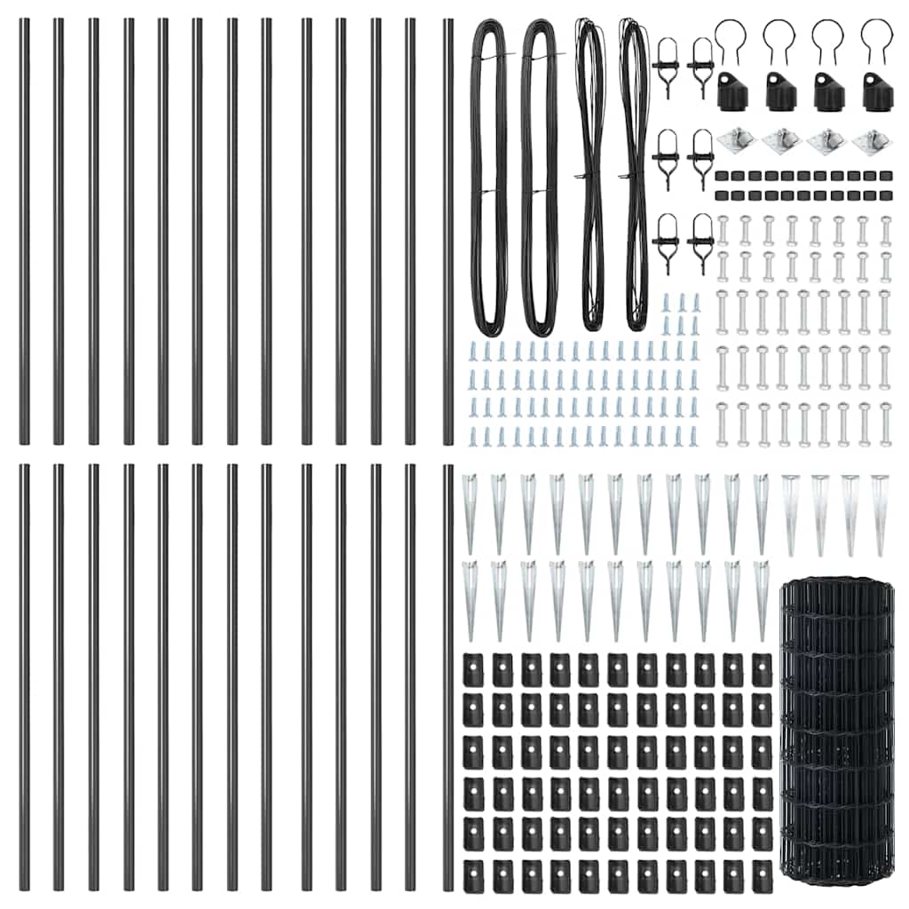 vidaXL Ogrodzenie z drutu spawanego z kolcami 50 x 0,4 m (S x W)