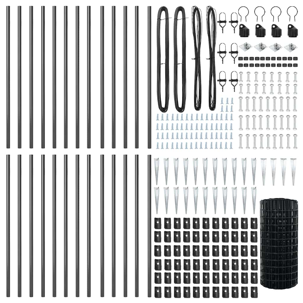 vidaXL Ogrodzenie z drutu spawanego z kolcami 50 x 0,6 m (S x W)