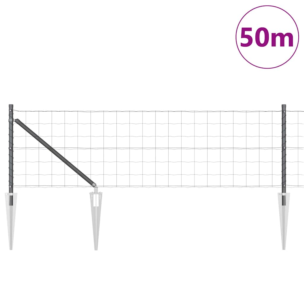vidaXL Ogrodzenie z drutu spawanego z kolcami 50 x 0,6 m (S x W)