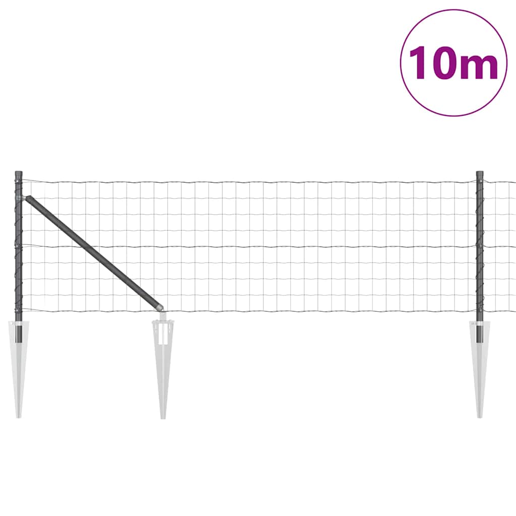 vidaXL Ogrodzenie z drutu spawanego z kolcami 10 x 0,8 m (S x W)