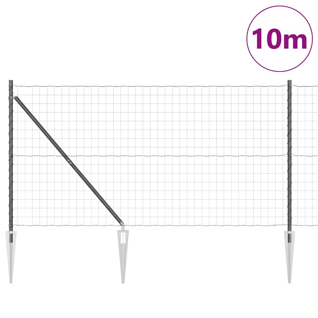 vidaXL Ogrodzenie z drutu spawanego z kolcami 10 x 1,2 m (S x W)