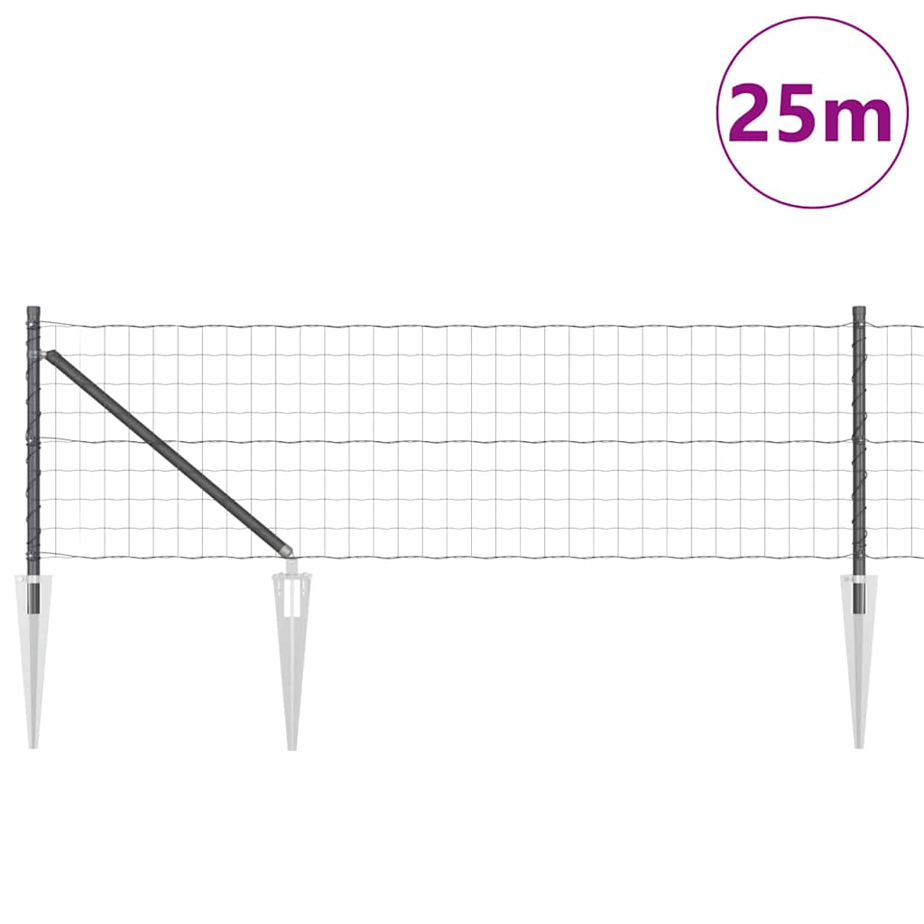 vidaXL Ogrodzenie z drutu spawanego z kolcami 25 x 0,6 m (S x W)