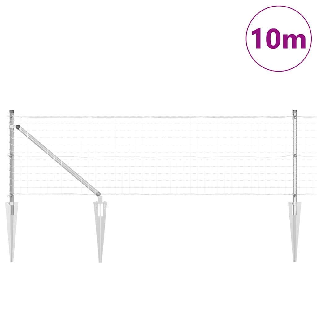vidaXL Ogrodzenie z drutu spawanego z kolcami 10 x 0,6 m (S x W)