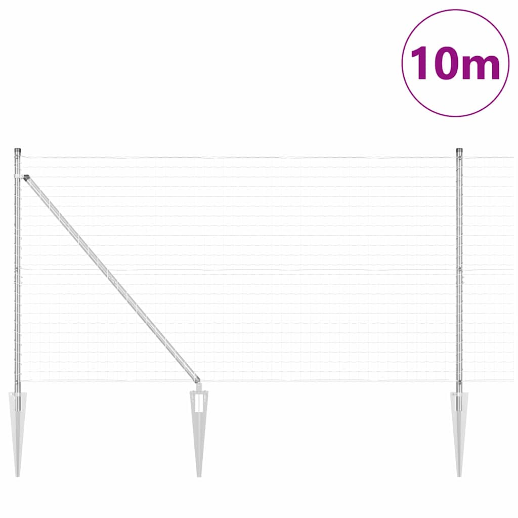 vidaXL Ogrodzenie z drutu spawanego z kolcami 10 x 1,2 m (S x W)