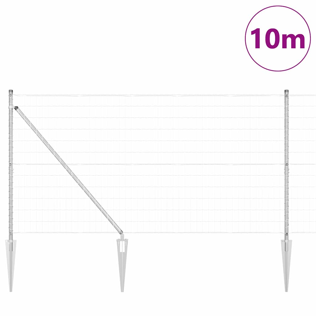 vidaXL Ogrodzenie z drutu spawanego z kolcami 10 x 1,2 m (S x W)