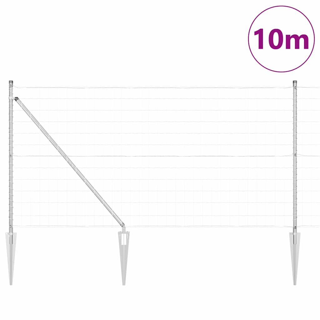 vidaXL Ogrodzenie z drutu spawanego z kolcami 10 x 1 m (S x W)