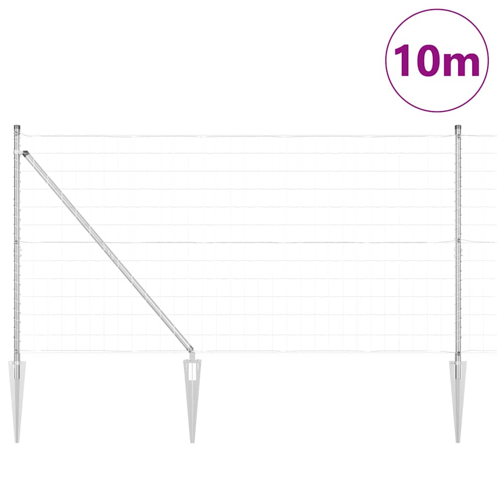 vidaXL Ogrodzenie z drutu spawanego z kolcami 10 x 1,2 m (S x W)