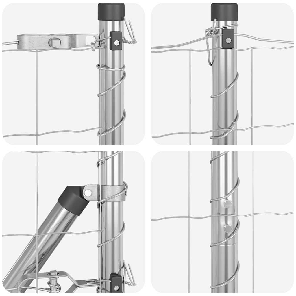 vidaXL Ogrodzenie z drutu spawanego z kolcami 10 x 1,5 m (S x W)