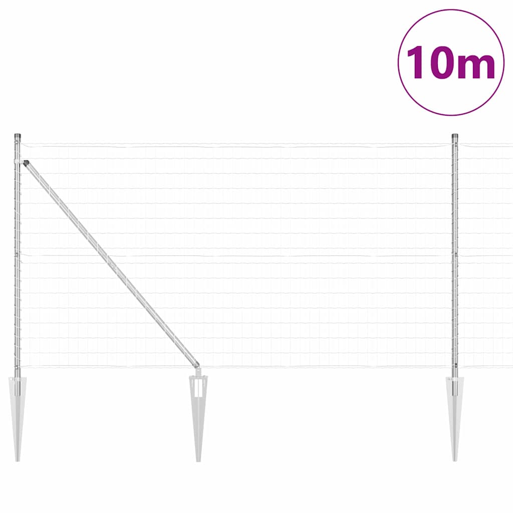vidaXL Ogrodzenie z drutu spawanego z kolcami 25 x 1 m (S x W)