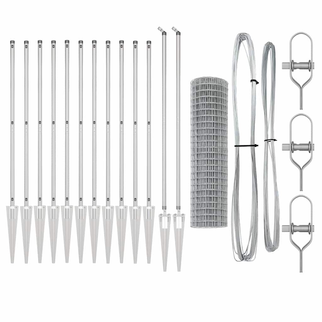 vidaXL Ogrodzenie z drutu spawanego z kolcami 25 x 1,2 m (S x W)