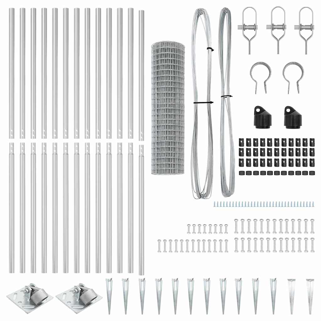 vidaXL Ogrodzenie z drutu spawanego z kolcami 25 x 1,2 m (S x W)