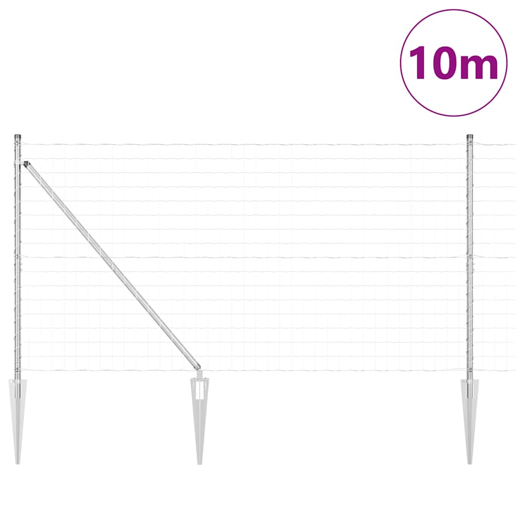 vidaXL Ogrodzenie z drutu spawanego z kolcami 10 x 1,2 m (S x W)