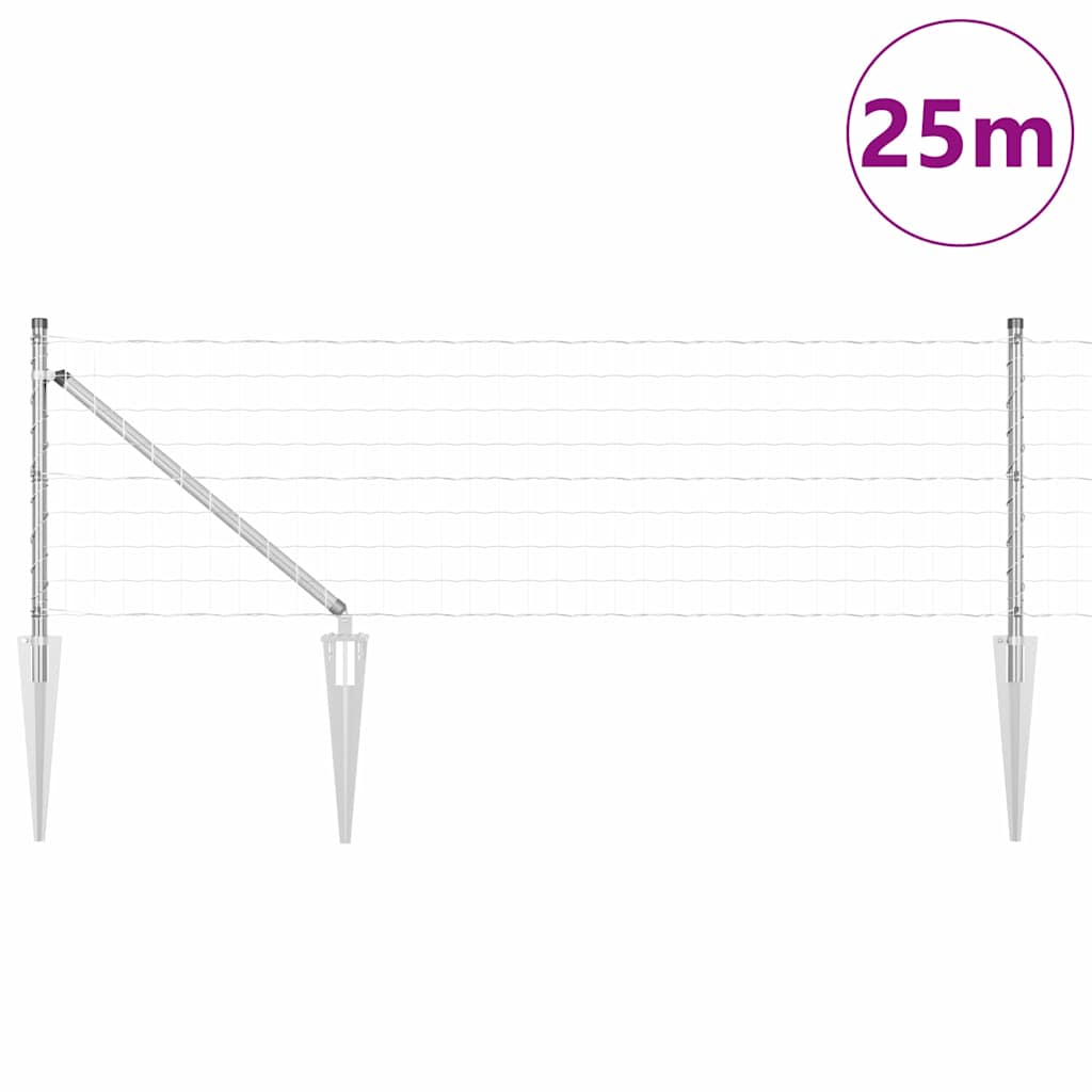 vidaXL Ogrodzenie z drutu spawanego z kolcami 25 x 0,8 m (S x W)