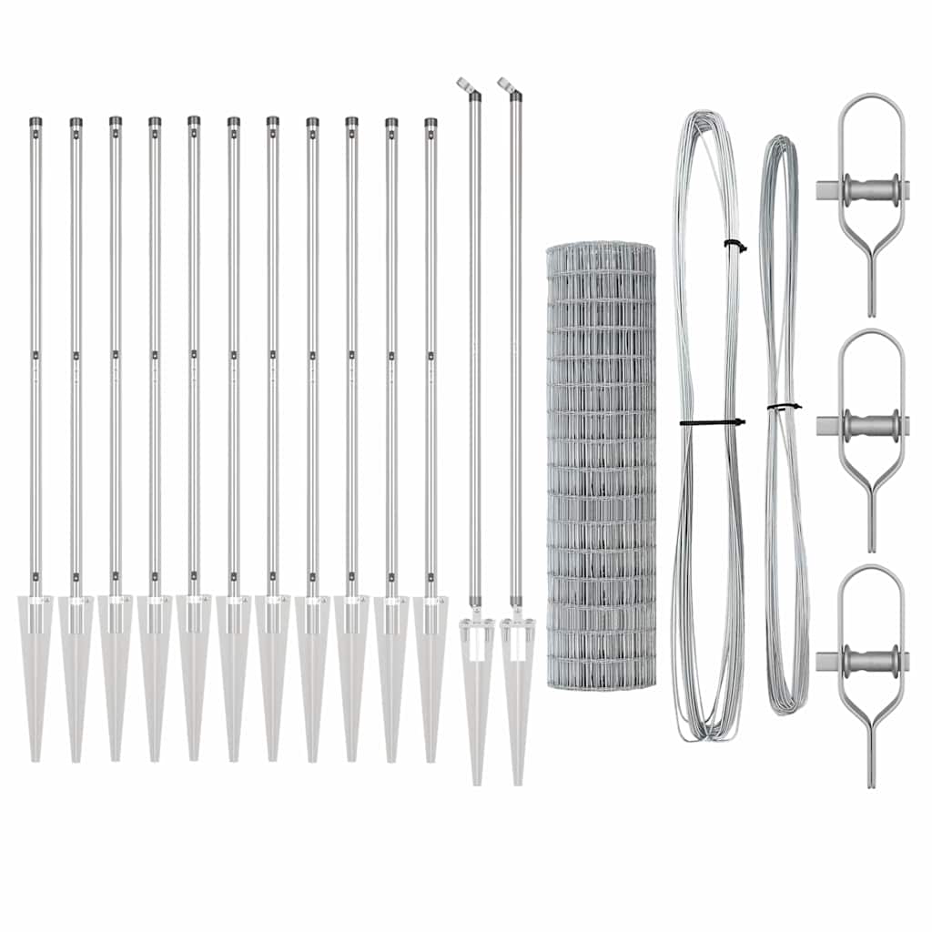 vidaXL Ogrodzenie z drutu spawanego z kolcami 25 x 1,2 m (S x W)