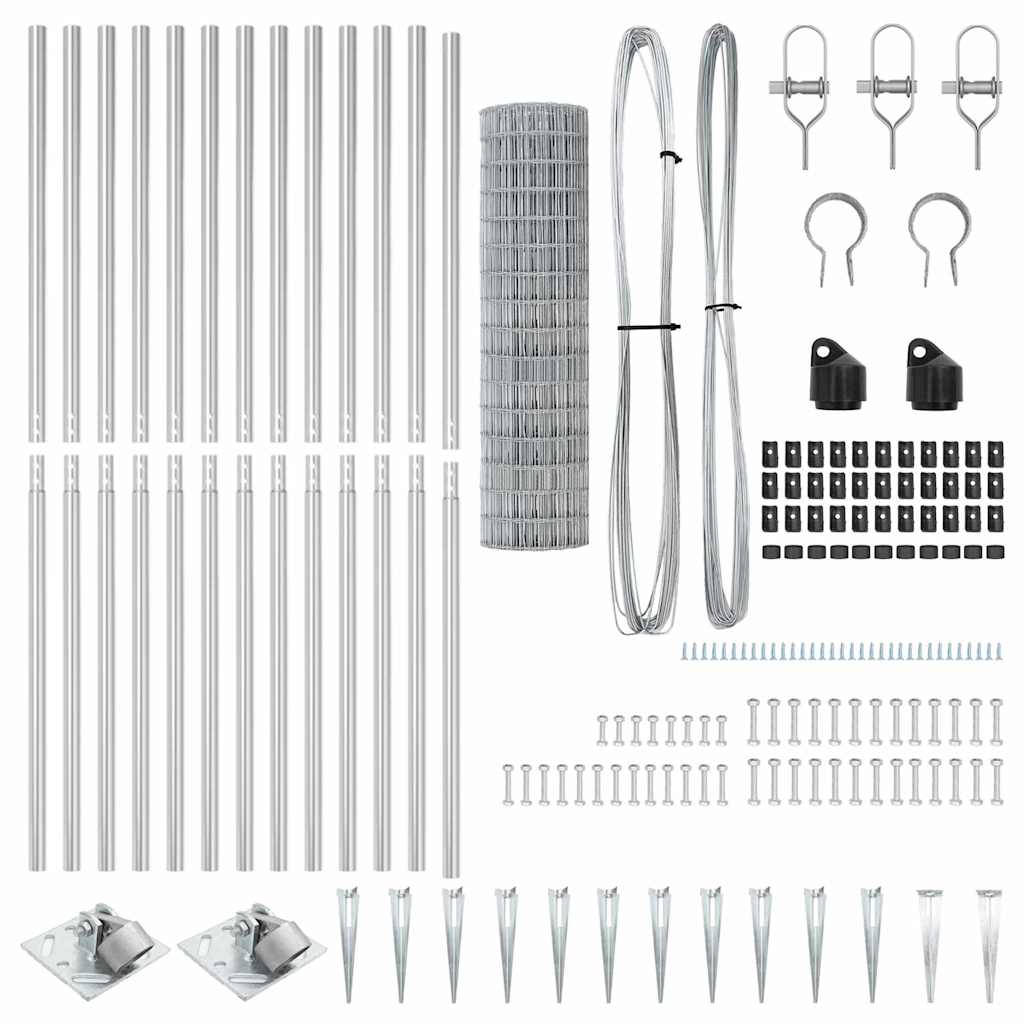 vidaXL Ogrodzenie z drutu spawanego z kolcami 25 x 1,2 m (S x W)