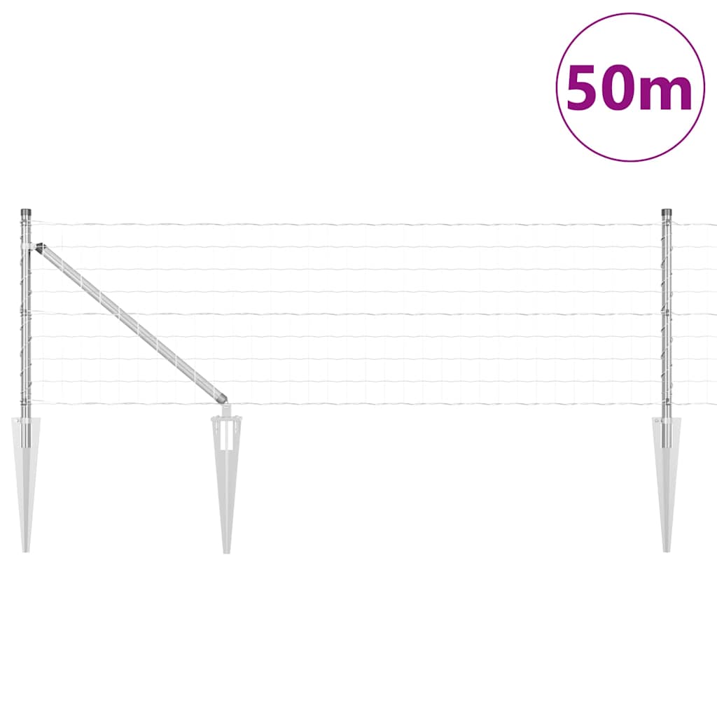 vidaXL Ogrodzenie z drutu spawanego z kolcami 50 x 0,6 m (S x W)