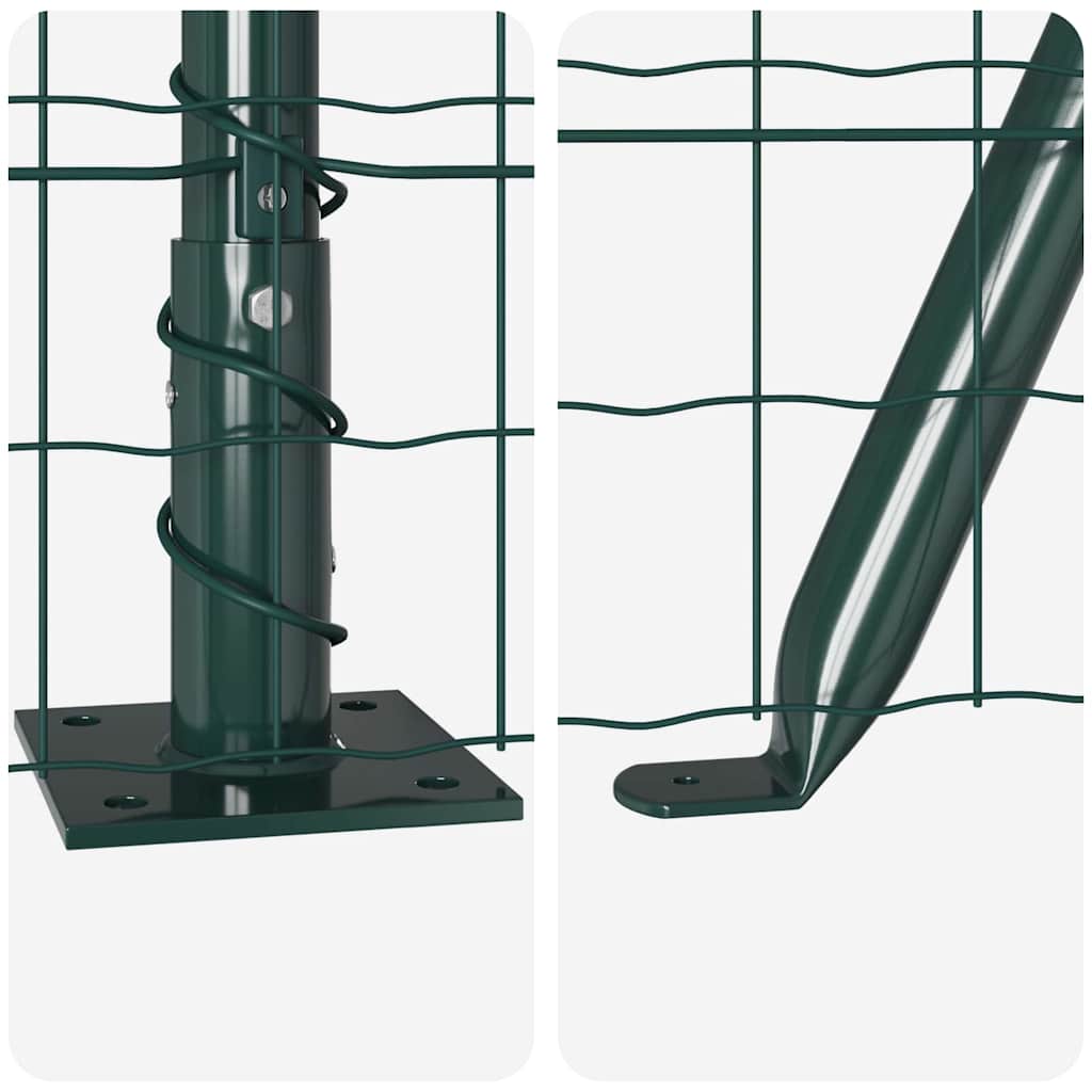 vidaXL Ogrodzenie z drutu spawanego z betonową podstawą