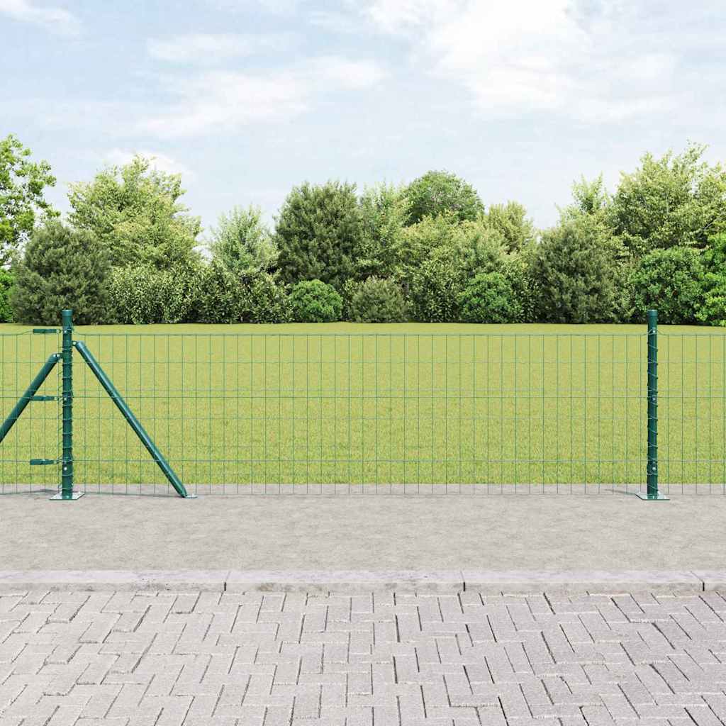 vidaXL Ogrodzenie z drutu spawanego z betonową podstawą