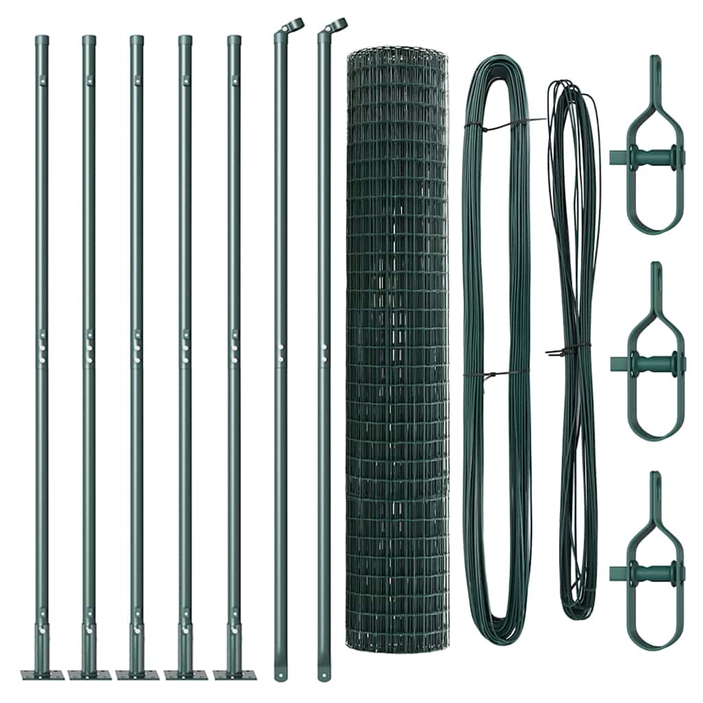 vidaXL Ogrodzenie z drutu spawanego z betonową podstawą