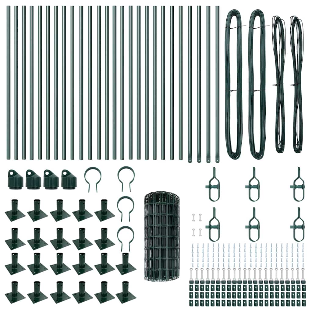 vidaXL Ogrodzenie z drutu spawanego z betonową podstawą