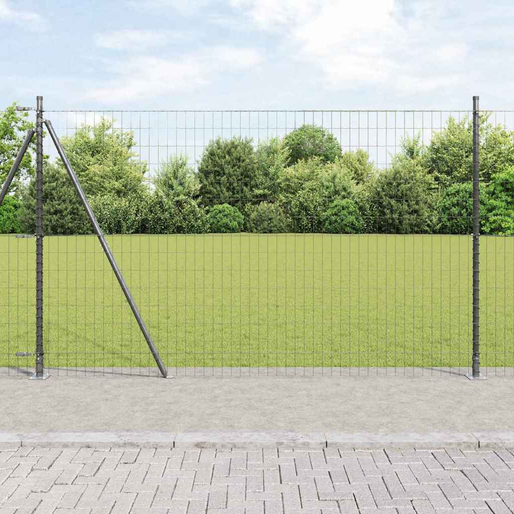 vidaXL Ogrodzenie z drutu spawanego z betonową podstawą