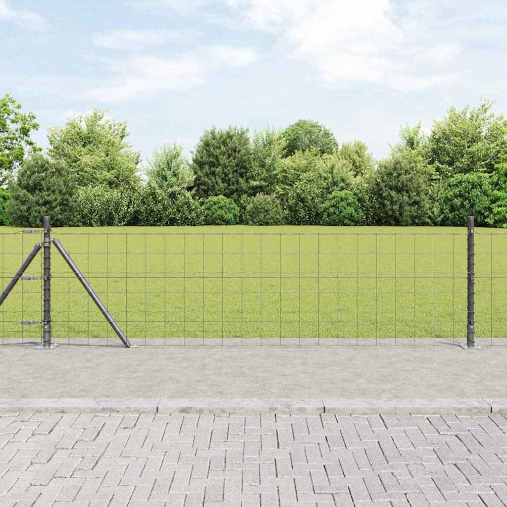 vidaXL Ogrodzenie z drutu spawanego z betonową podstawą