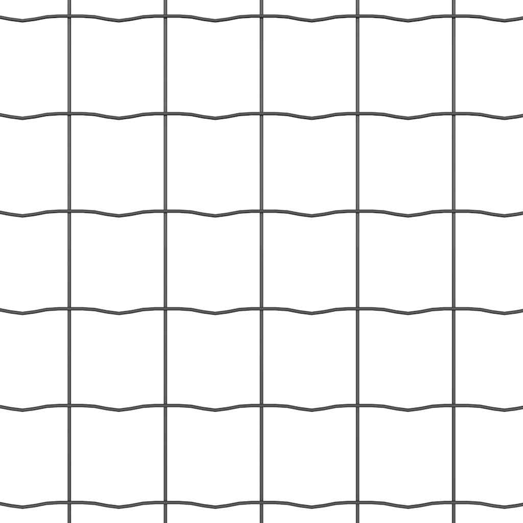 vidaXL Ogrodzenie z drutu spawanego z betonową podstawą