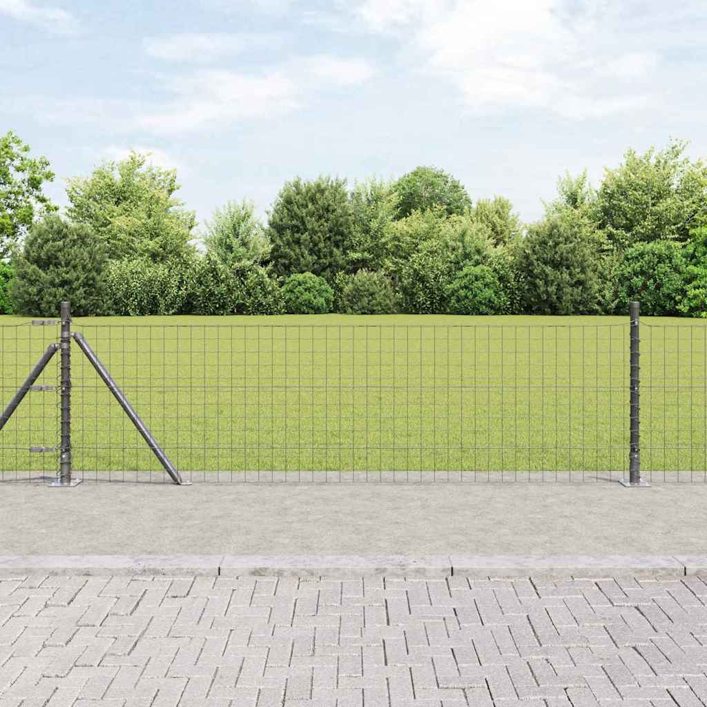 vidaXL Ogrodzenie z drutu spawanego z betonową podstawą