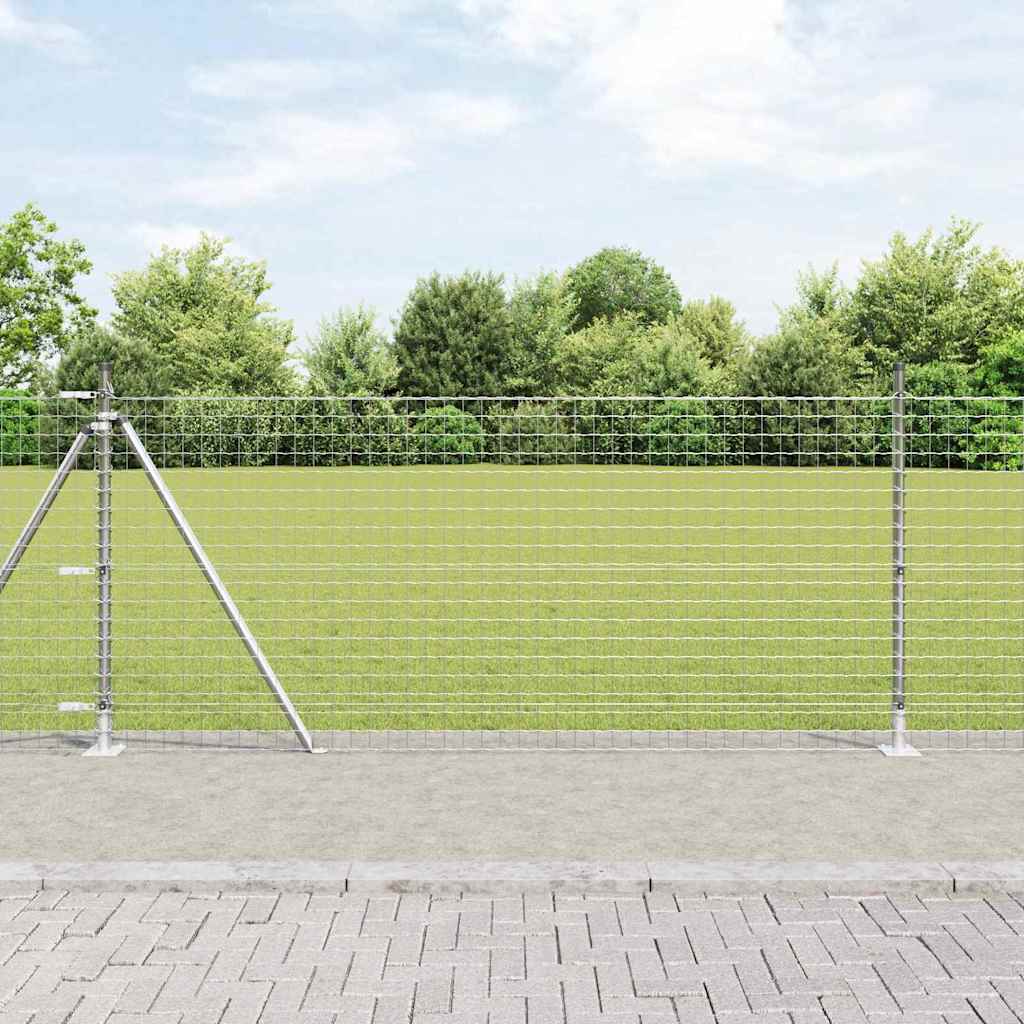 vidaXL Ogrodzenie z drutu spawanego z betonową podstawą