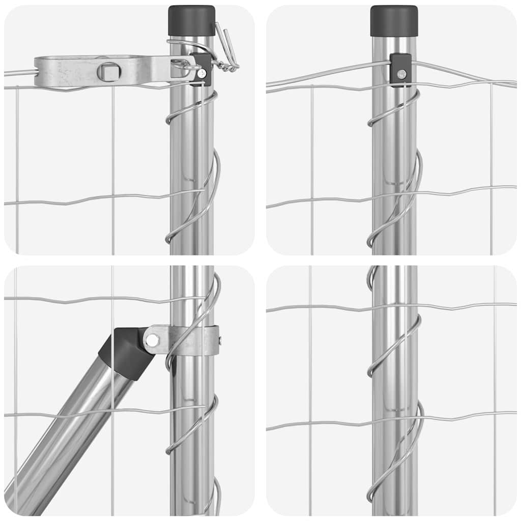 vidaXL Ogrodzenie z drutu spawanego z betonową podstawą
