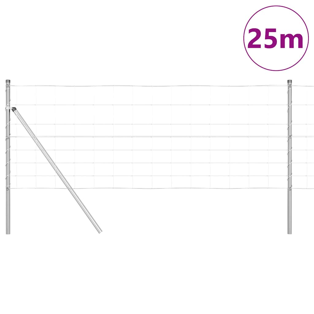 vidaXL Ogrodzenie spawane do mocowania w gruncie 25 x 0,8 m (S x W)