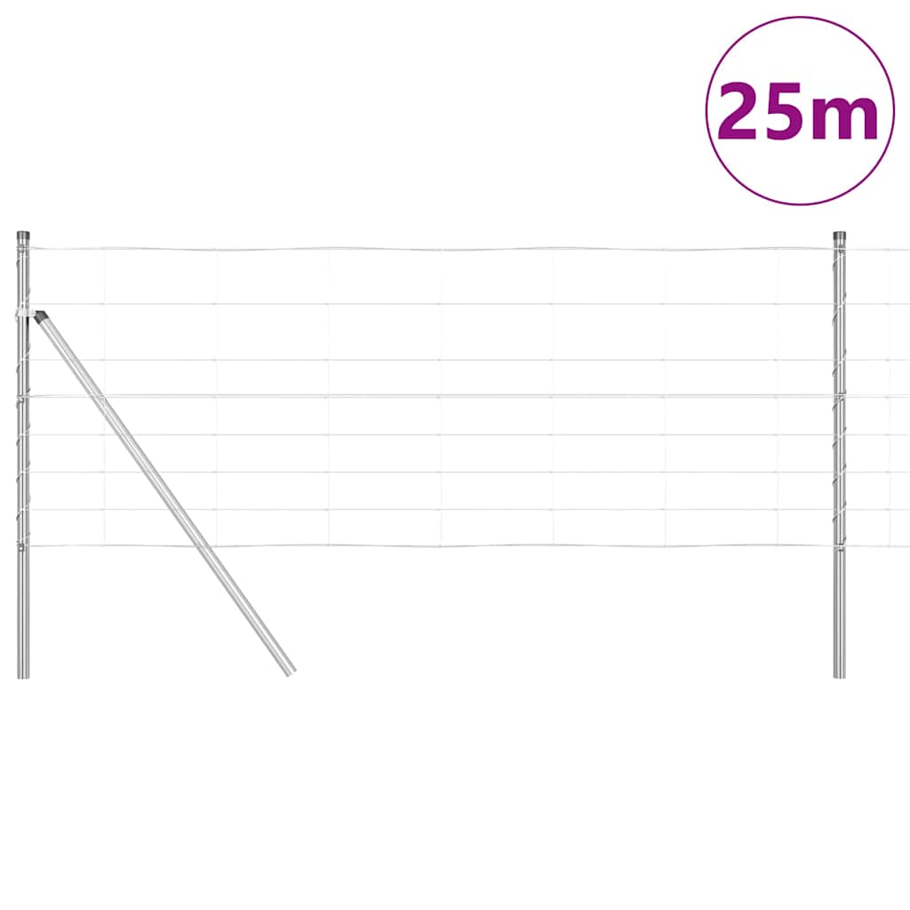 vidaXL Ogrodzenie spawane do mocowania w gruncie 25 x 0,8 m (S x W)