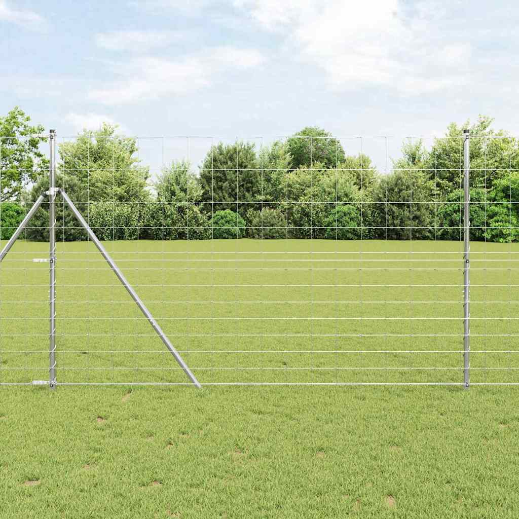 vidaXL Ogrodzenie spawane do mocowania w gruncie 25 x 1,5 m (S x W)