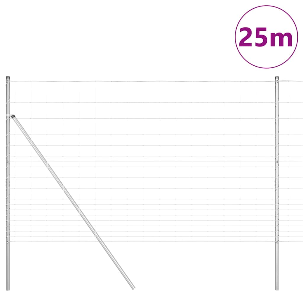 vidaXL Ogrodzenie spawane do mocowania w gruncie 25 x 1,5 m (S x W)
