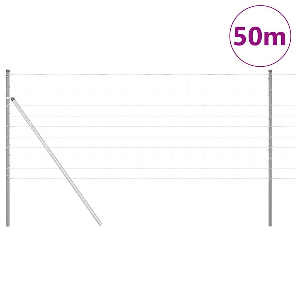 vidaXL Ogrodzenie spawane do mocowania w gruncie 50 x 1 m (S x W)