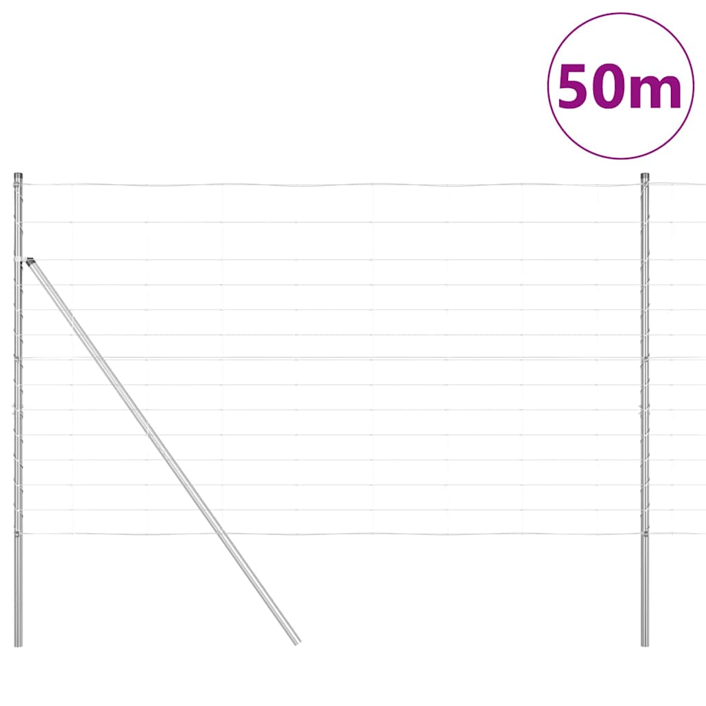 vidaXL Ogrodzenie spawane do mocowania w gruncie 50 x 1,4 m (S x W)