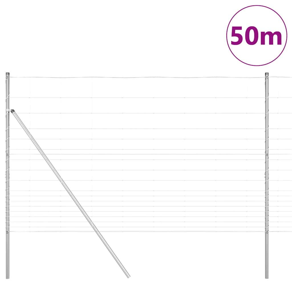 vidaXL Ogrodzenie spawane do mocowania w gruncie 50 x 1,5 m (S x W)