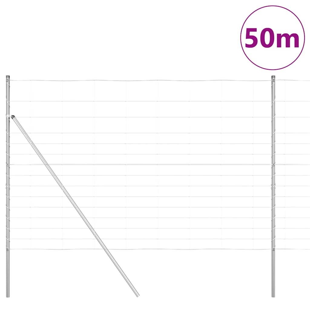 vidaXL Ogrodzenie spawane do mocowania w gruncie 50 x 1,6 m (S x W)