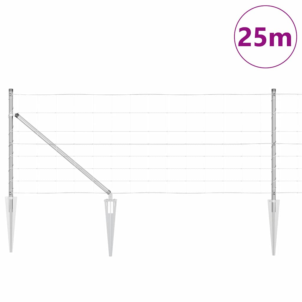 vidaXL Ogrodzenie z drutu spawanego z kolcami 25 x 0,8 m (S x W)