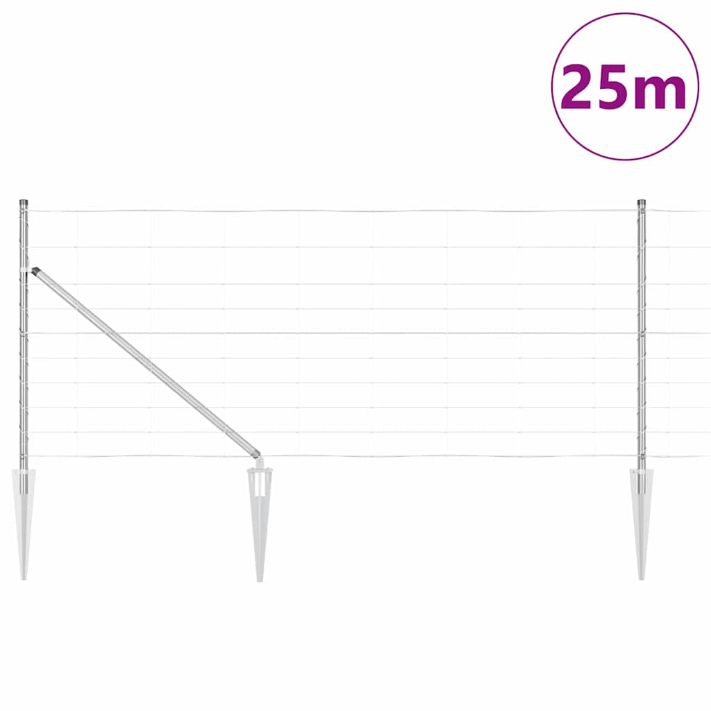 vidaXL Ogrodzenie z drutu spawanego z kolcami 25 x 1 m (S x W)