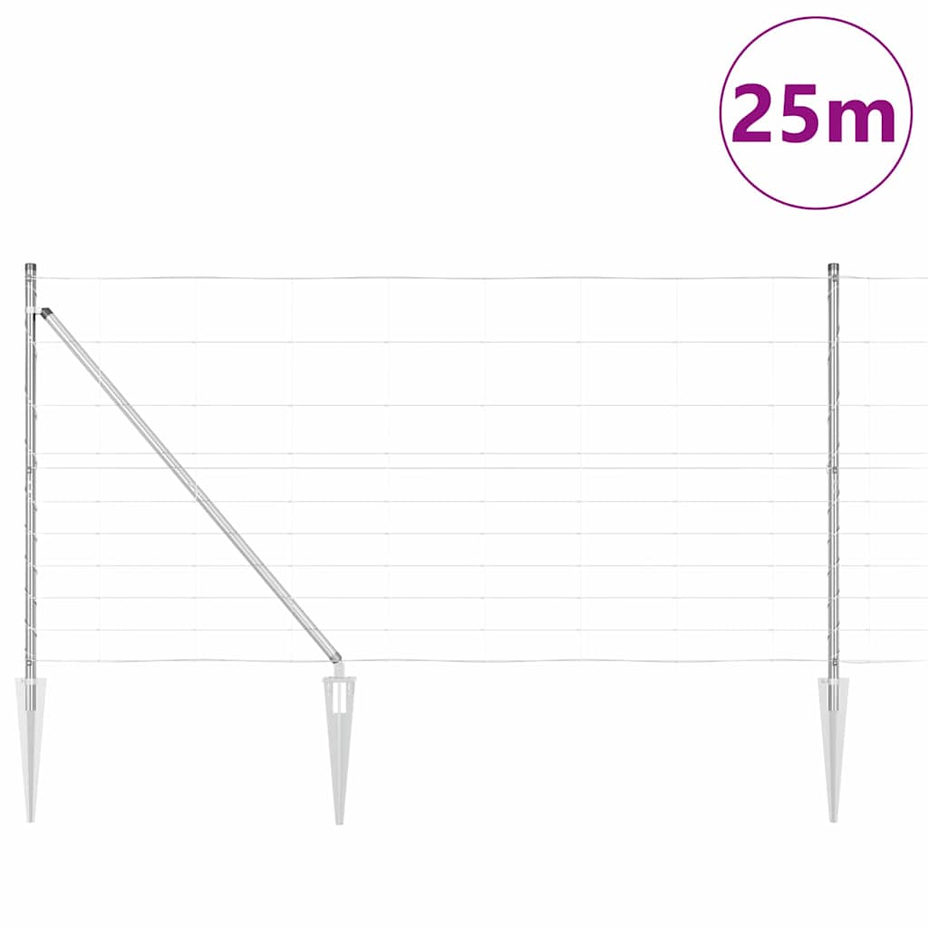 vidaXL Ogrodzenie z drutu spawanego z kolcami 25 x 1,2 m (S x W)