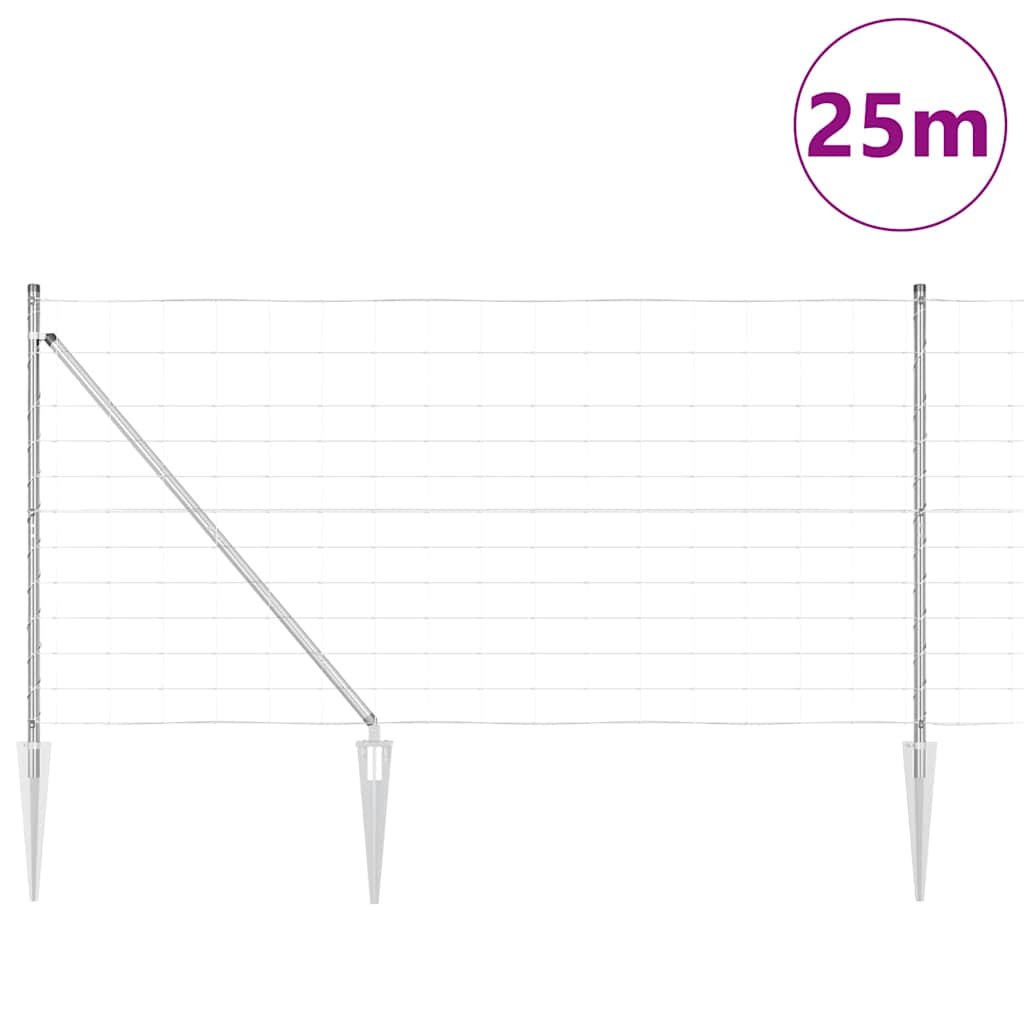 vidaXL Ogrodzenie z drutu spawanego z kolcami 25 x 1,2 m (S x W)