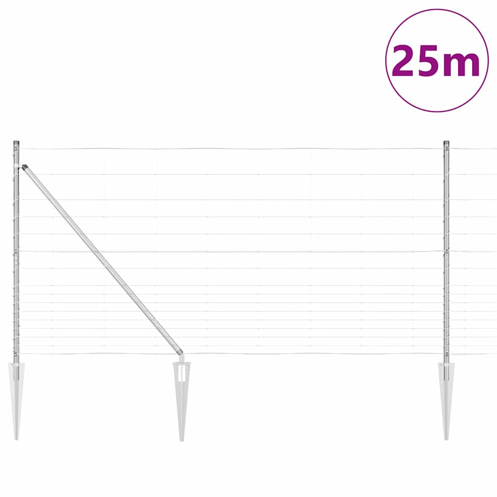 vidaXL Ogrodzenie z drutu spawanego z kolcami 25 x 1,2 m (S x W)