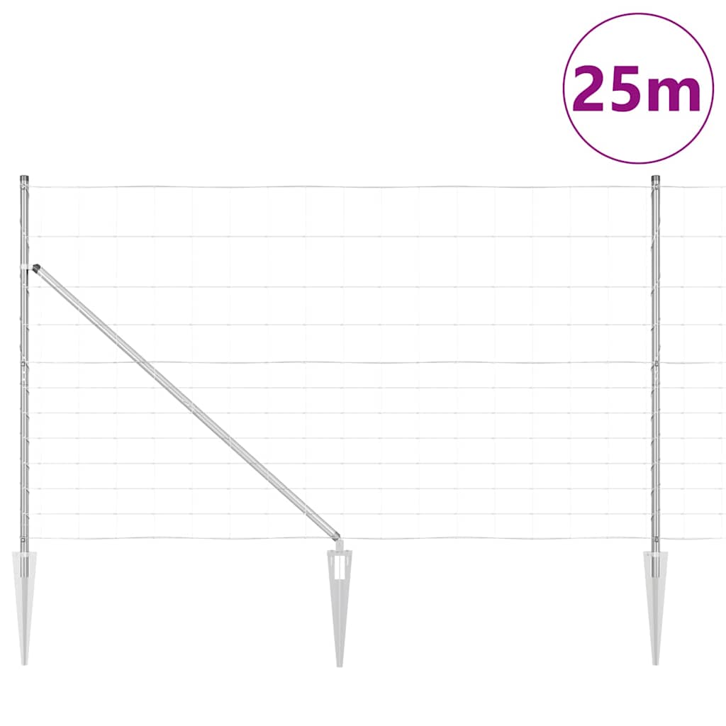 vidaXL Ogrodzenie z drutu spawanego z kolcami 25 x 1,4 m (S x W)