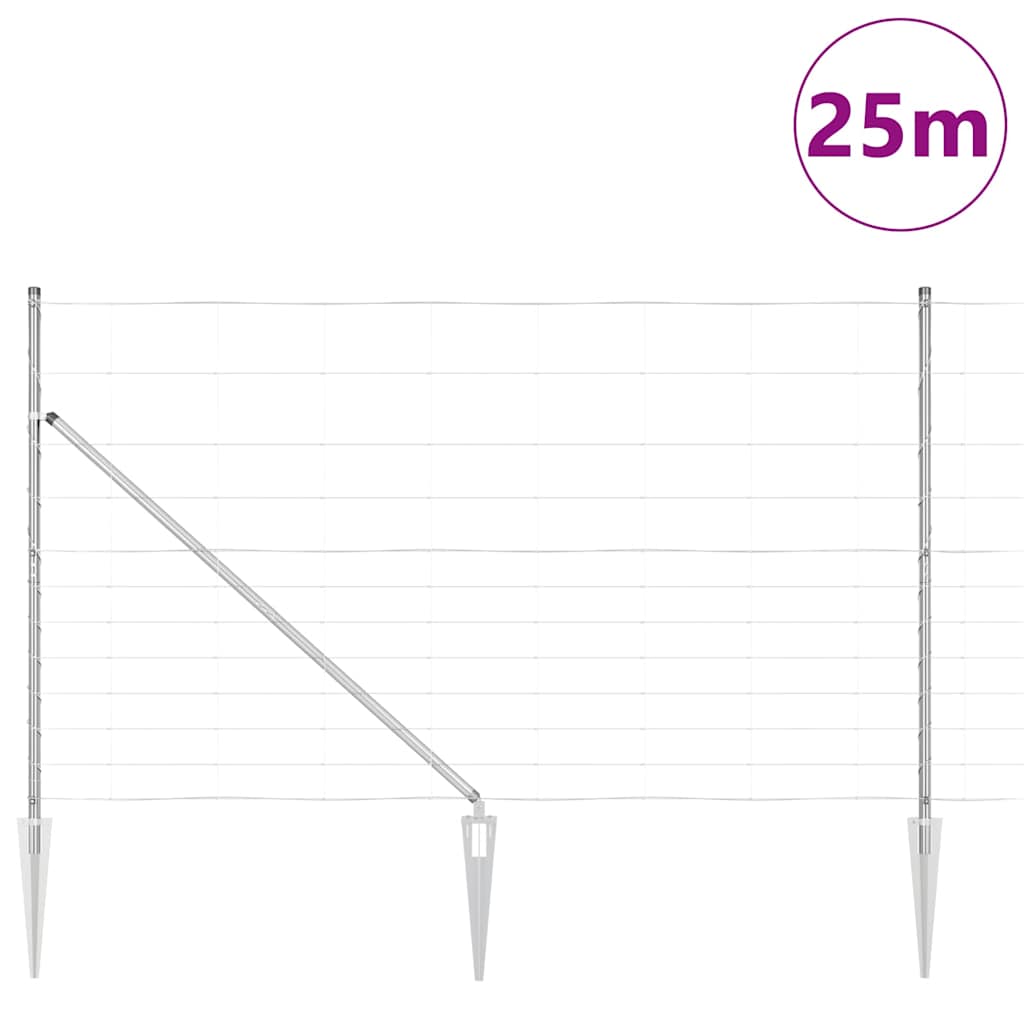 vidaXL Ogrodzenie z drutu spawanego z kolcami 25 x 1,4 m (S x W)