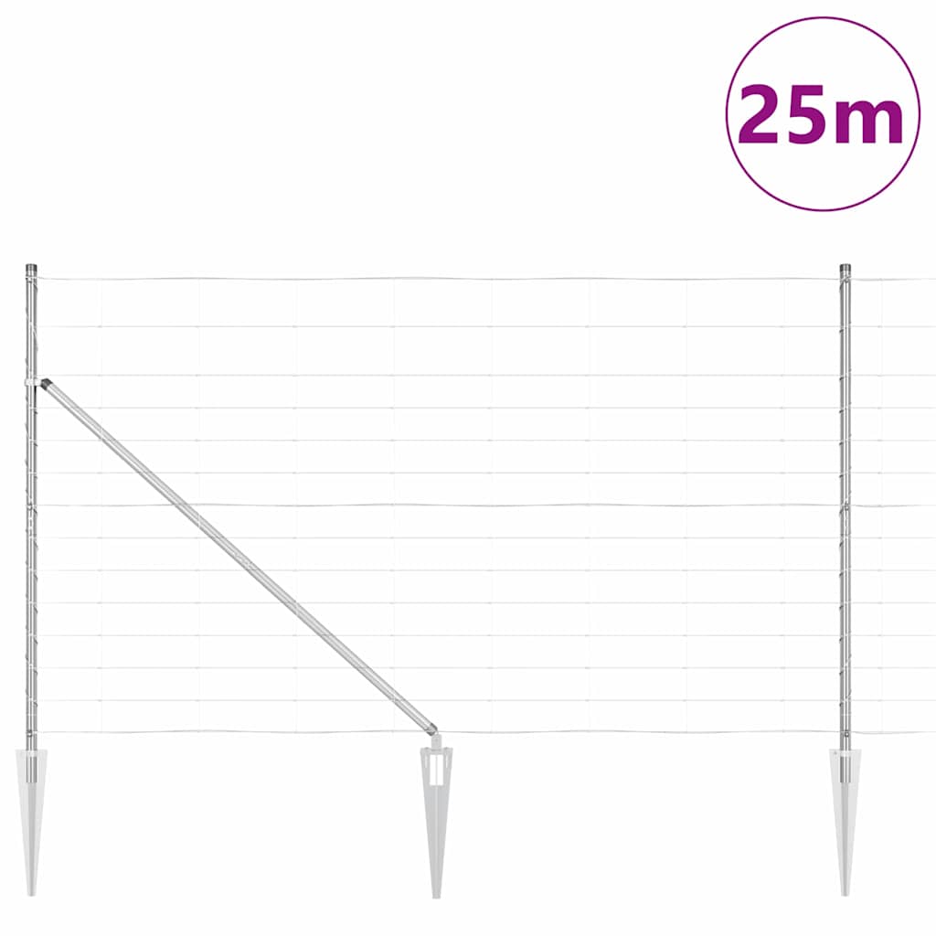 vidaXL Ogrodzenie z drutu spawanego z kolcami 25 x 1,4 m (S x W)